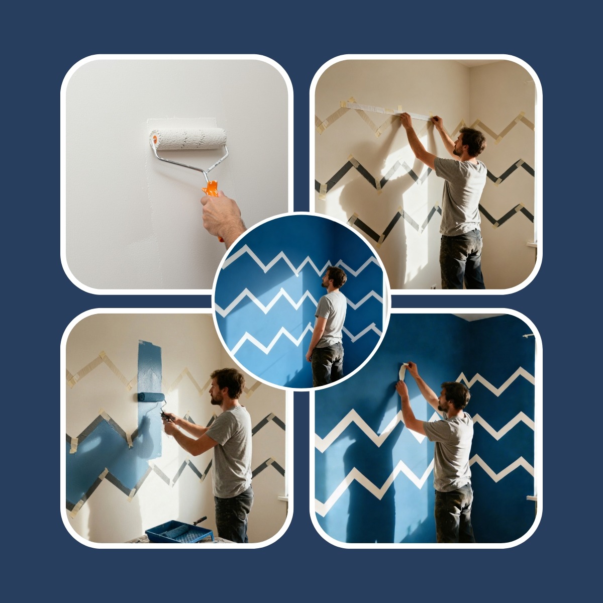 Step-By-Step Process How To Paint Two-Tone Wall