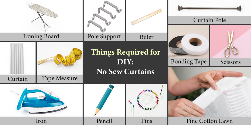 Things Required for DIY No Sew Curtains