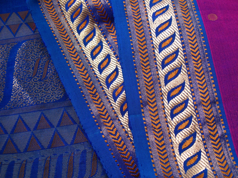 Sari having band of decoration at the end Sari having band of decoration at the end