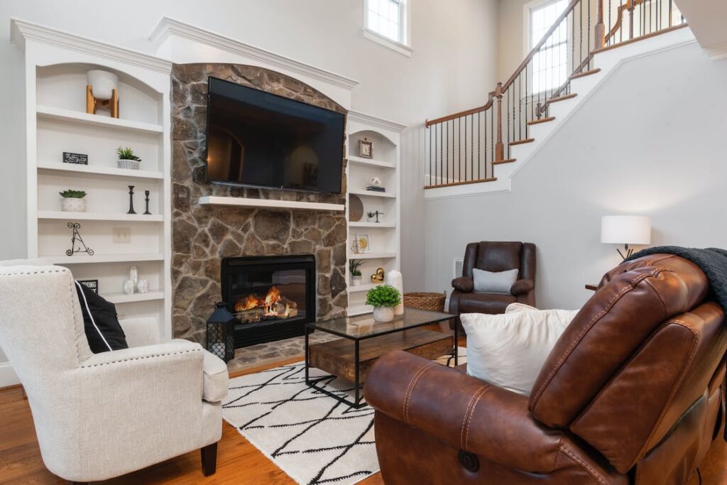 Rustic Elegance TV Unit Design Rustic Elegance TV Unit Design
