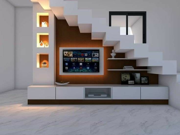 TV unit under the staircase TV unit under the staircase