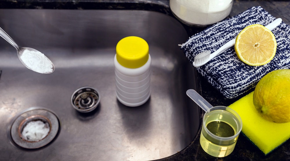 Baking soda drain trick