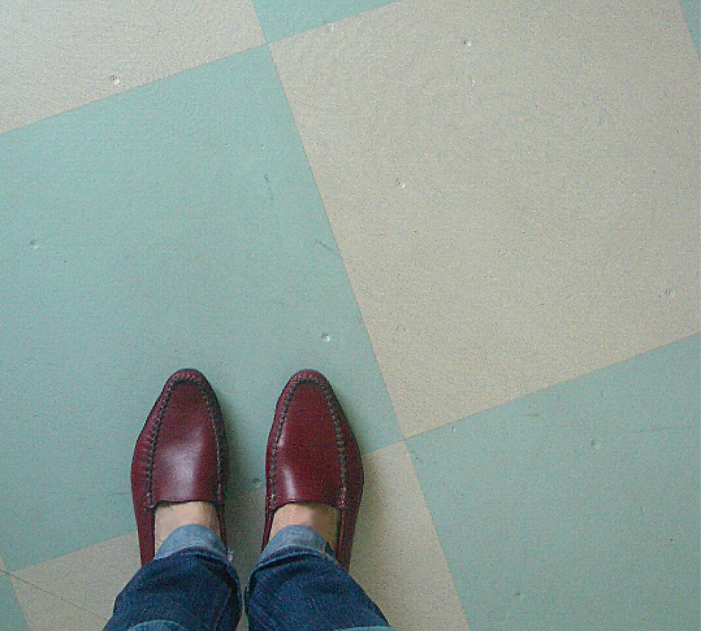 Final look of chequerboard floor Final look of chequerboard floor