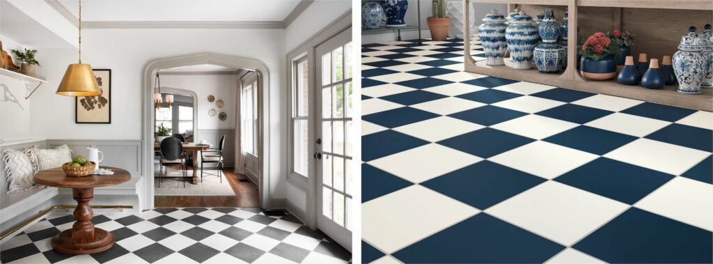 Chequerboard floors for Irregular and small rooms Chequerboard floors for Irregular and small rooms