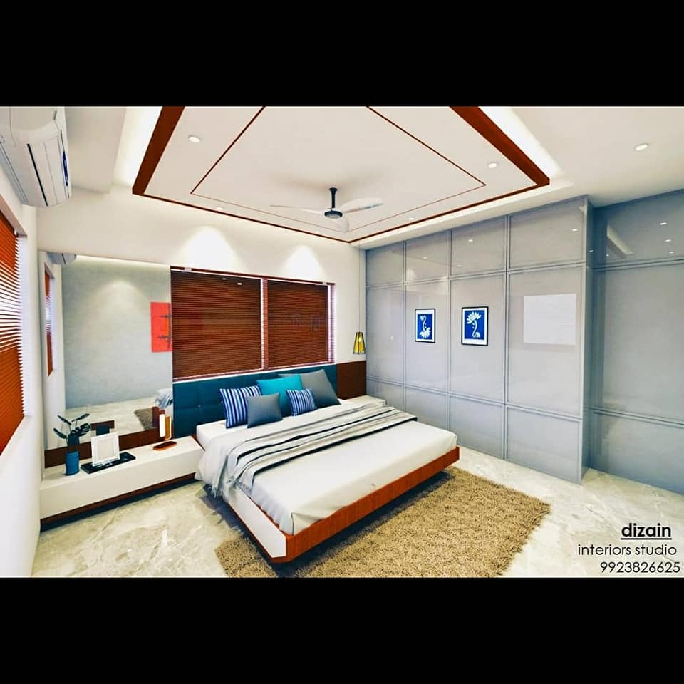 Grey and white modern bedroom design