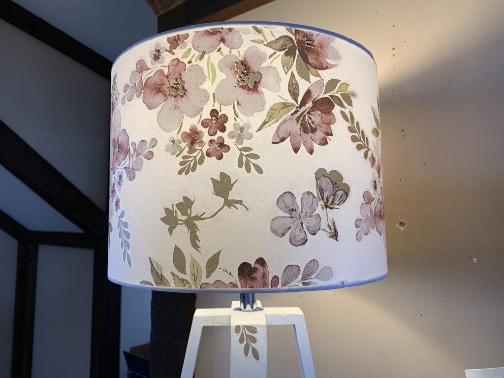 Lamp Revamp with Leftover Wallpaper