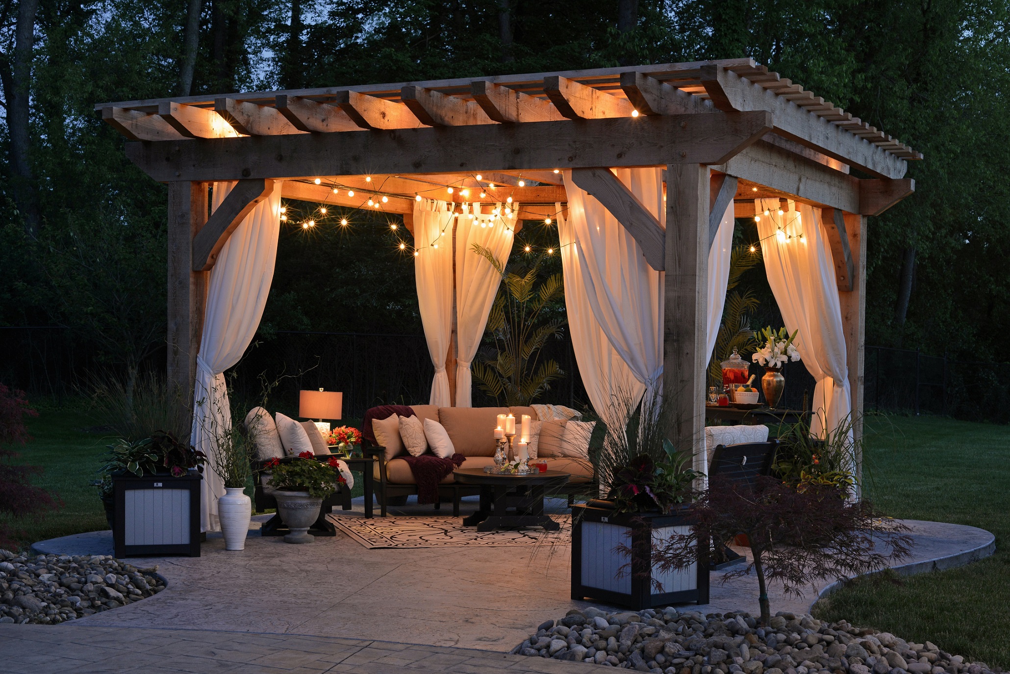 Lighted Pergola
