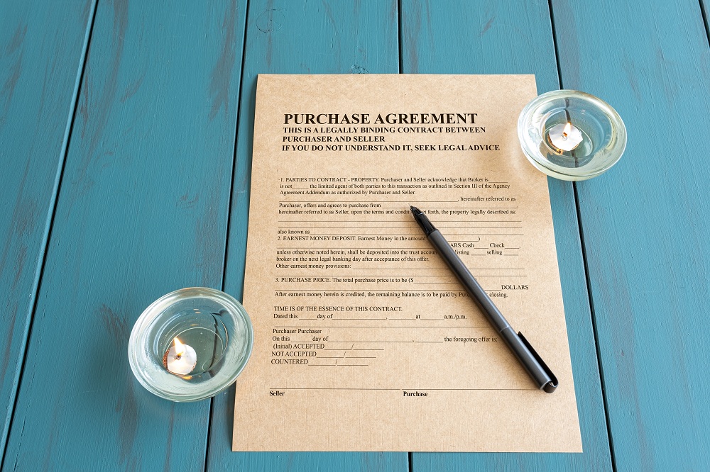 Purchase agreement document