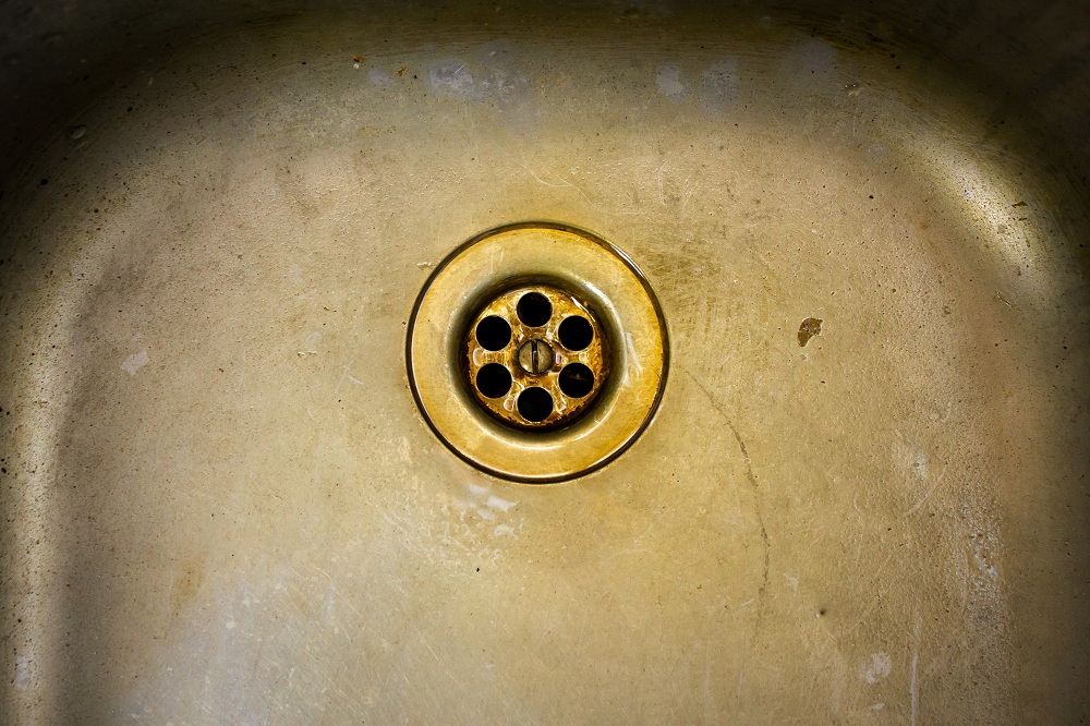 Stained Stainless Steel Sink