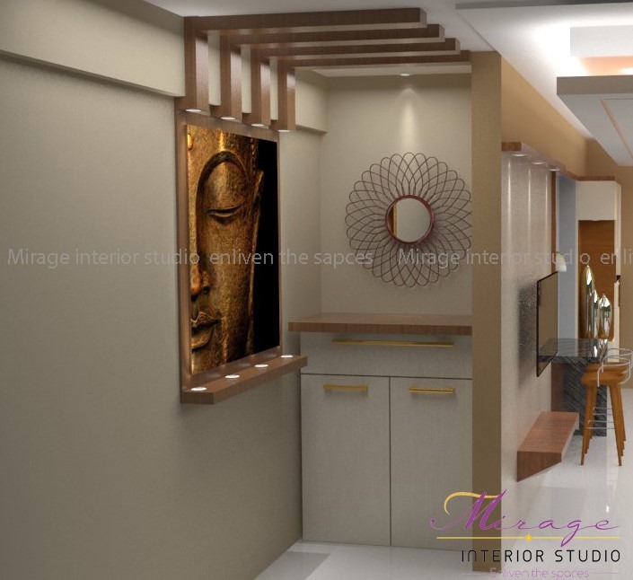 The Beige & Brown Foyer exhibiting a Welcome frontal and a Path way.