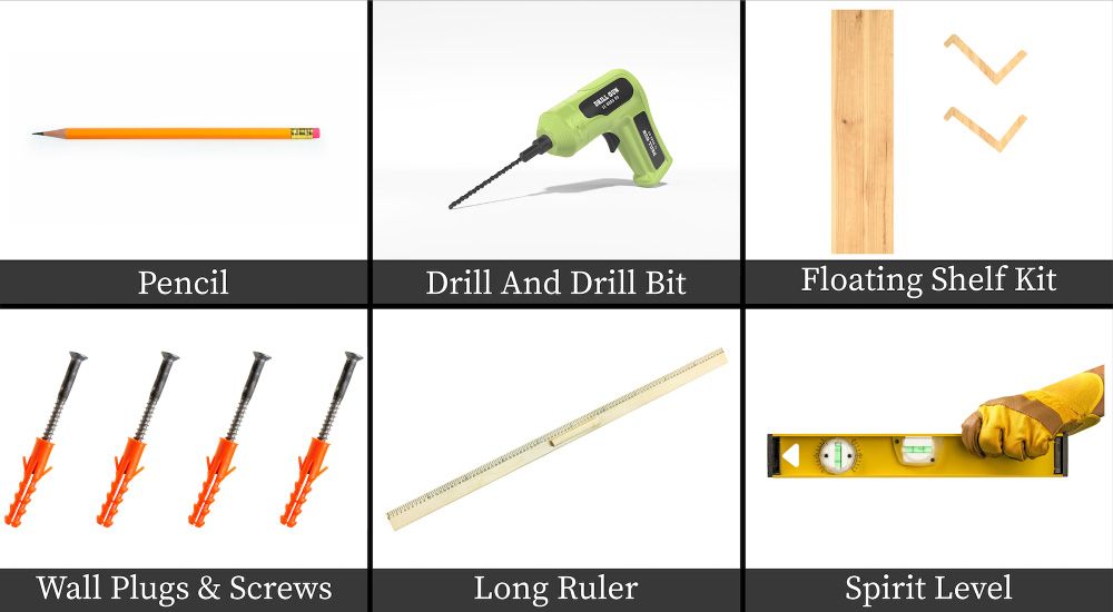 Things Required for DIY Floating Shelves