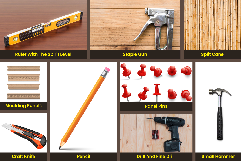 Tools Required For DIY Bamboo Wall Panel Installation