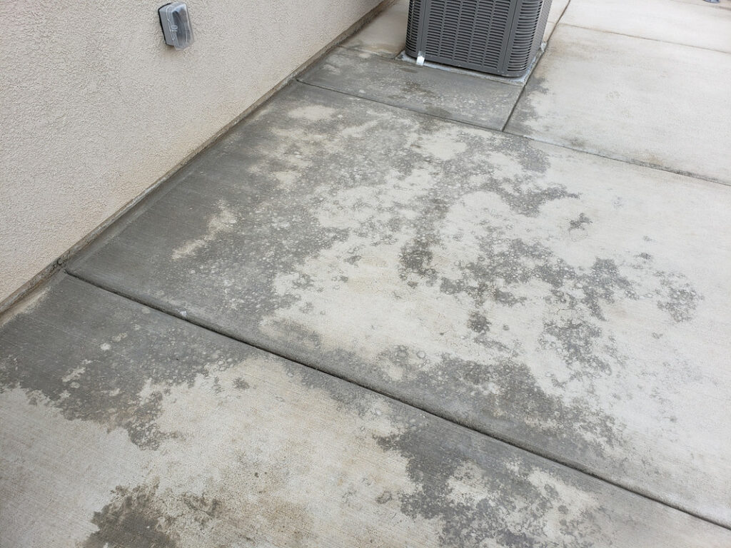 Discolouration in concrete Discolouration in concrete