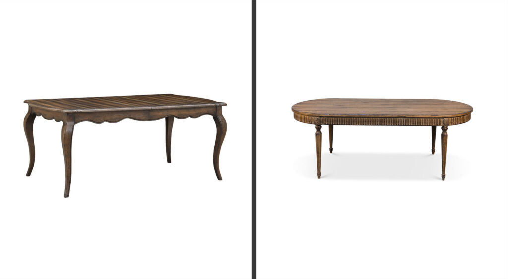 Features of traditional dining table