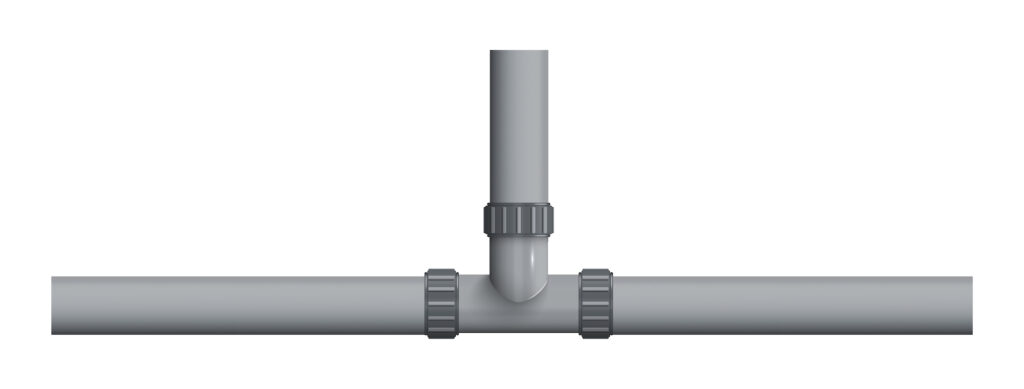 Fix The Pipe To The PVC Tee
