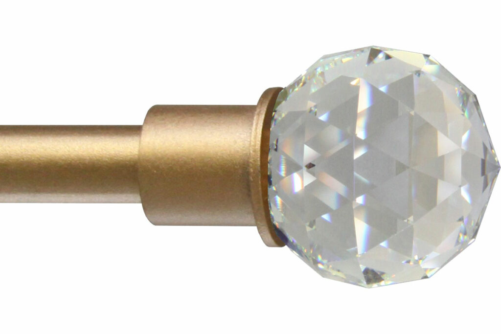 Gold Curtain rods with Crystal Ends Gold Curtain rods with Crystal Ends
