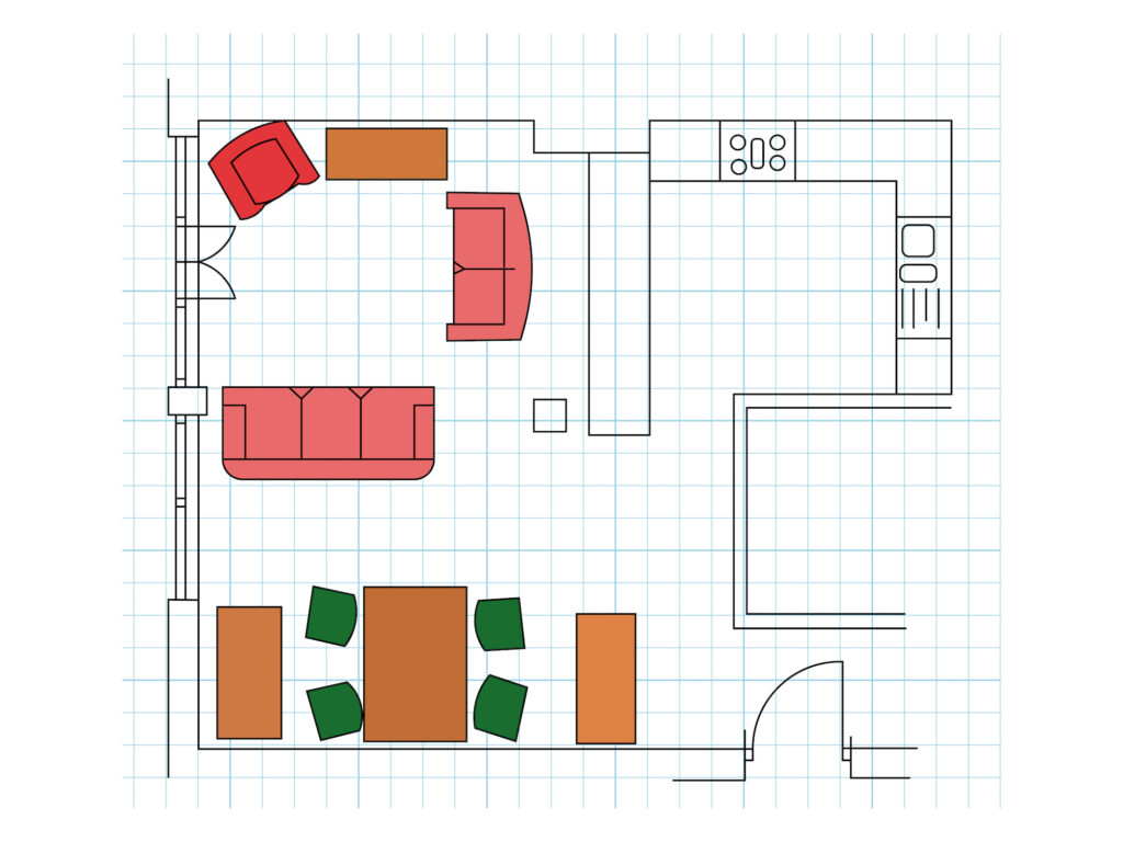 Transferring House Refurbishment Plan to Graph Paper