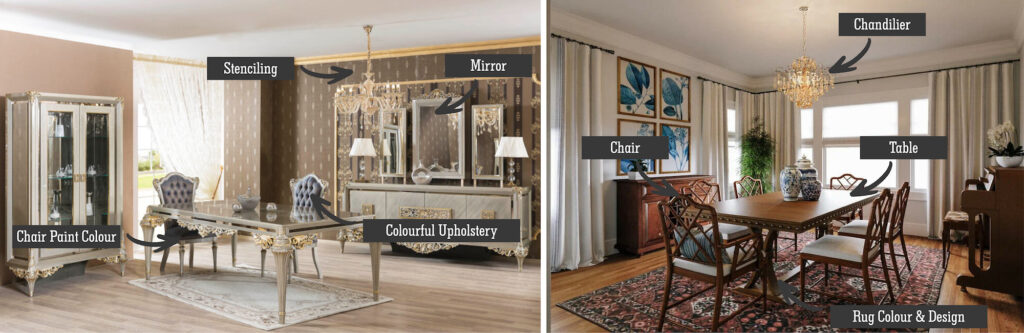 List of traditional dining room elements