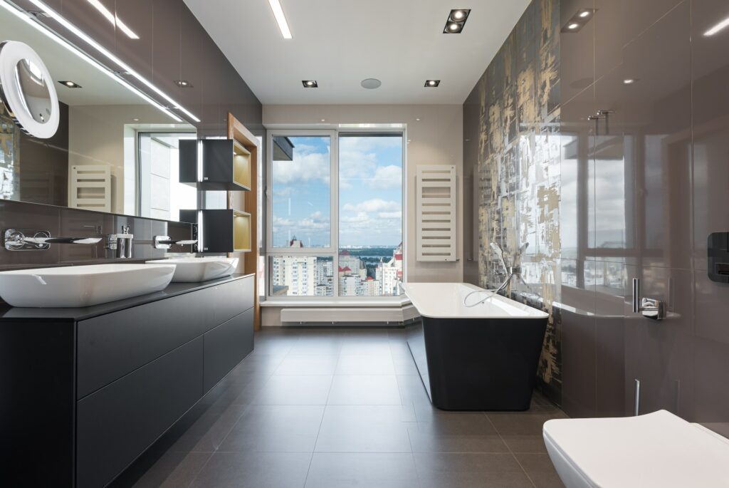 Moody and Elegant Black Bathroom Remodelling Moody and Elegant Black Bathroom Remodelling