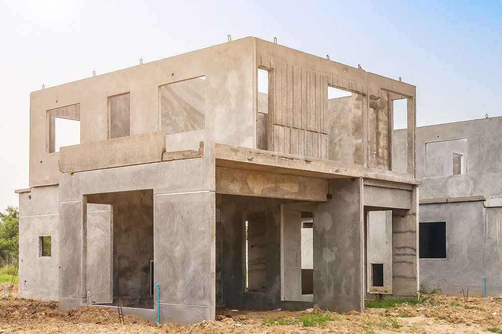 Precast concrete walls house