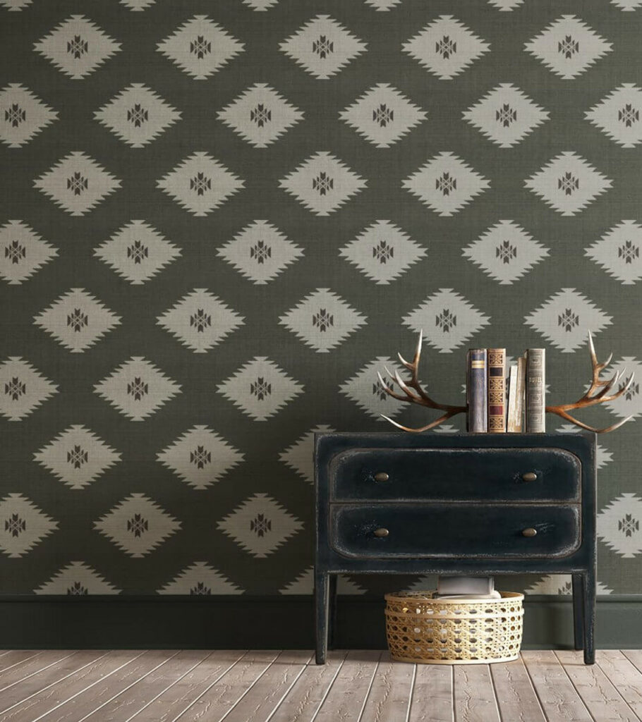 Printed Grasscloth Wallpaper