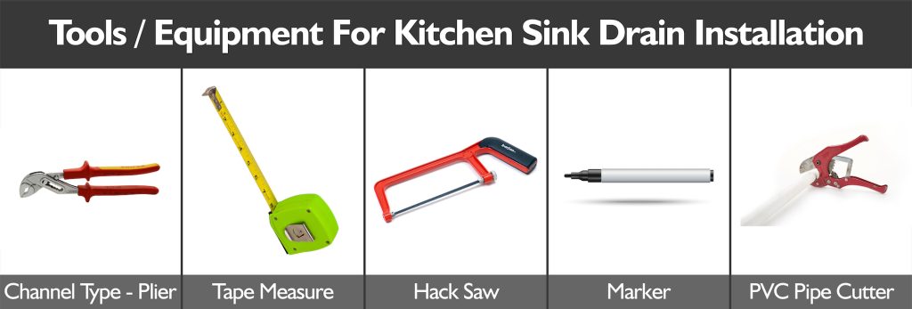 Tools & Equipment For Kitchen Sink Drain Installation Tools & Equipment For Kitchen Sink Drain Installation