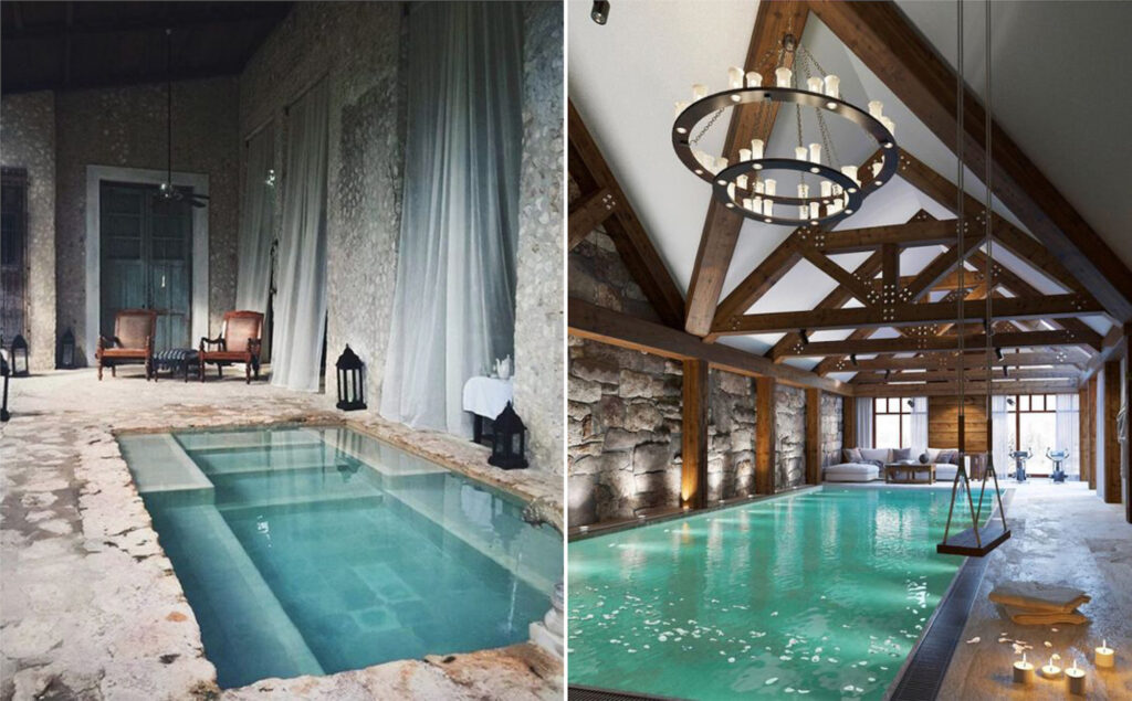 Traditional flavor of indoor pool