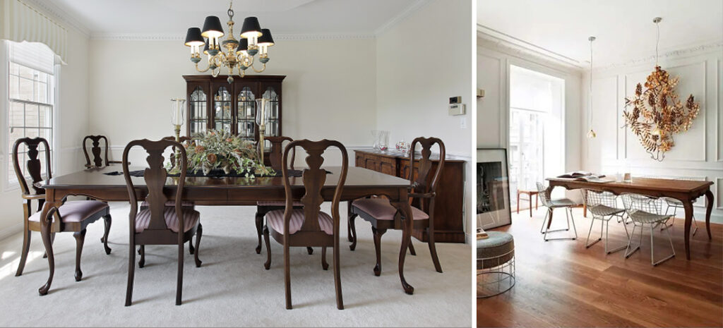 Transition of traditional dining room