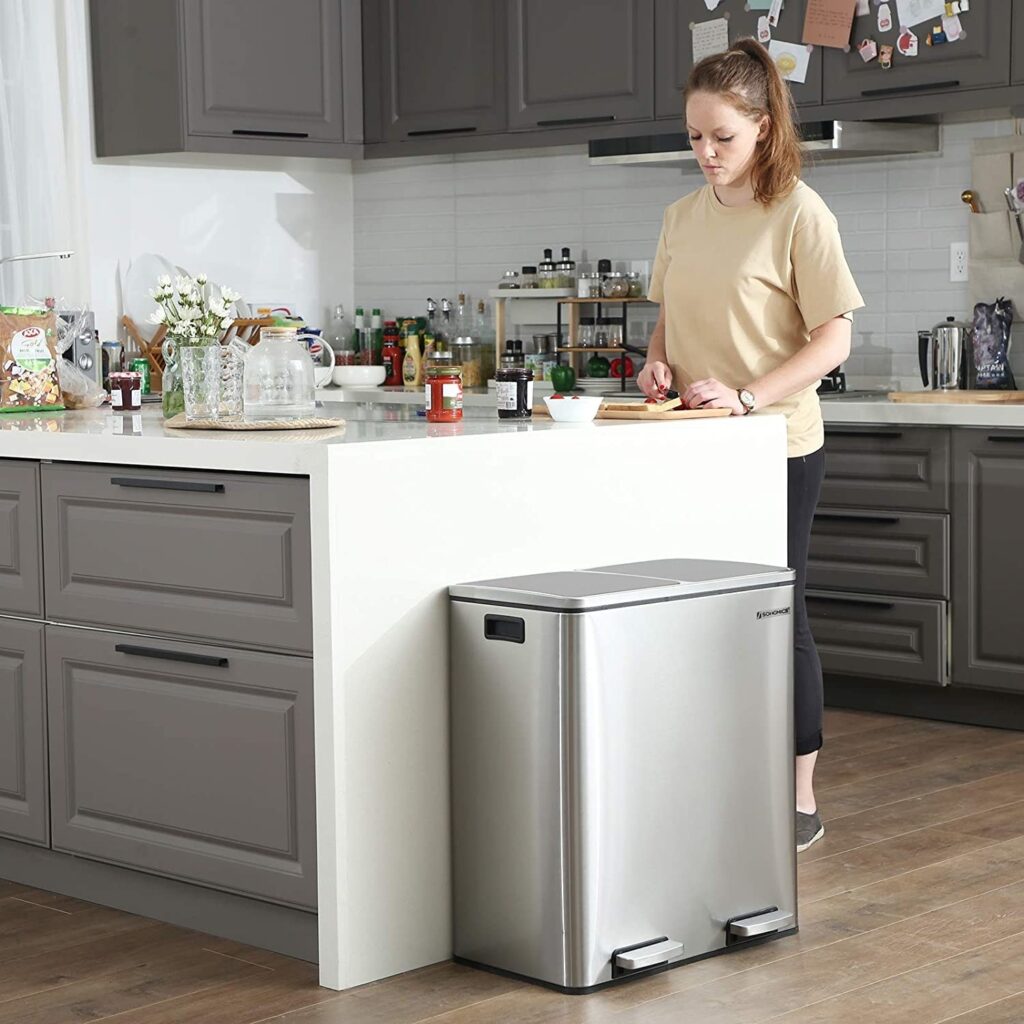 Trash can behind Your Kitchen Island