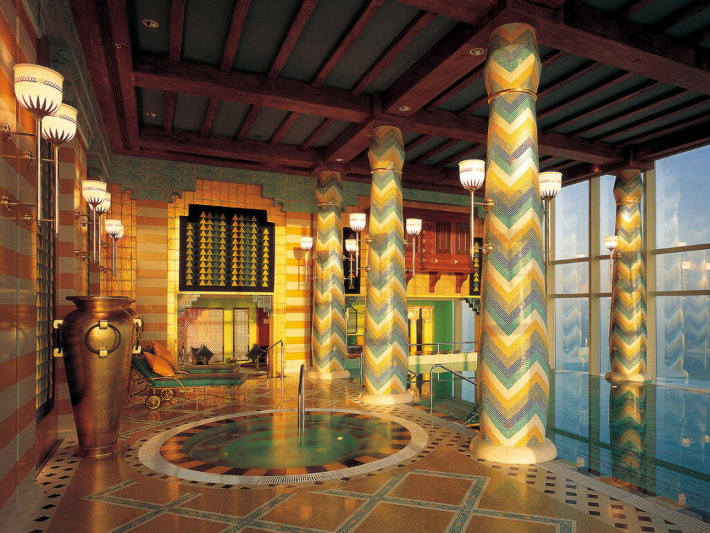 Whimsical indoor pool design