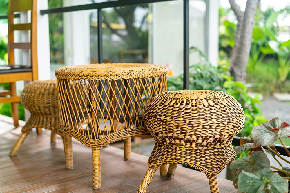 Bamboo Stools And Table