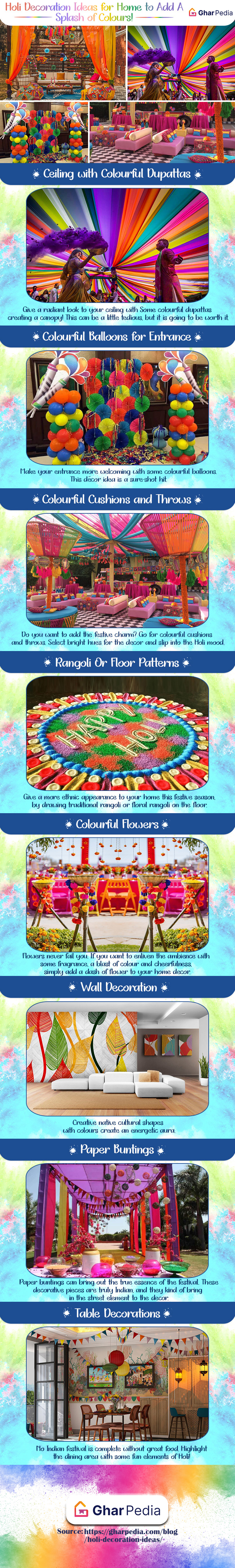 Holi Decoration Ideas for Home