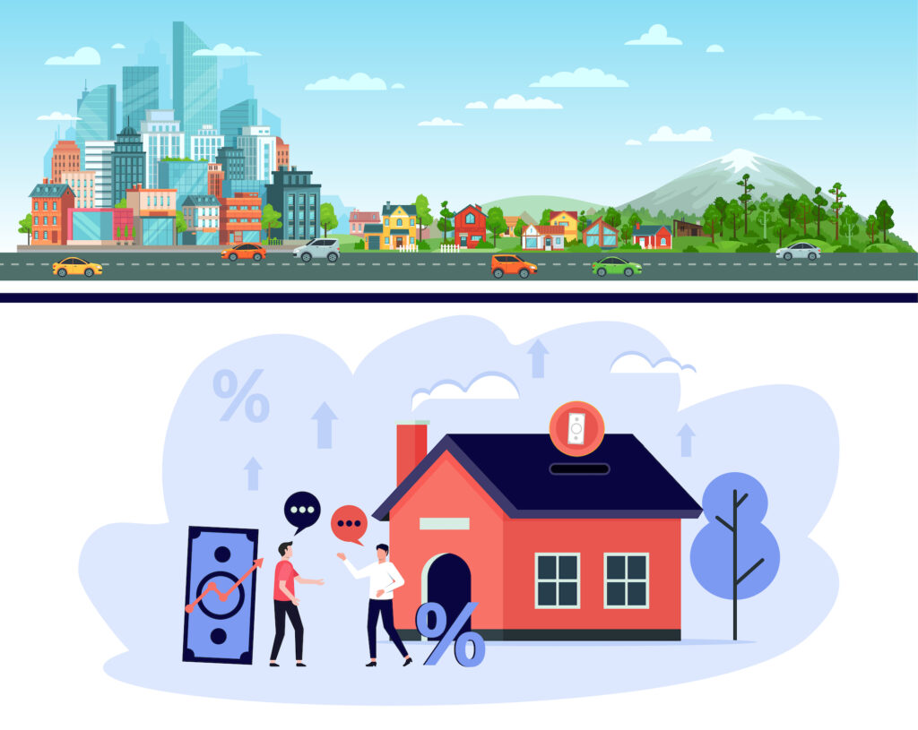 House size, location and relative rents House size, location and relative rents