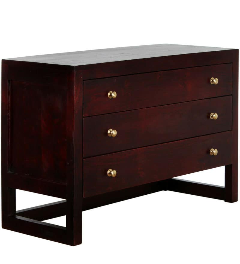 A dark-tinted wooden matt-finished table