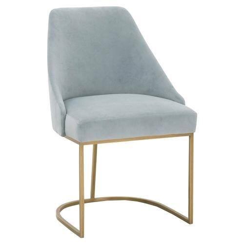 A modern contemporary chair in golden and white