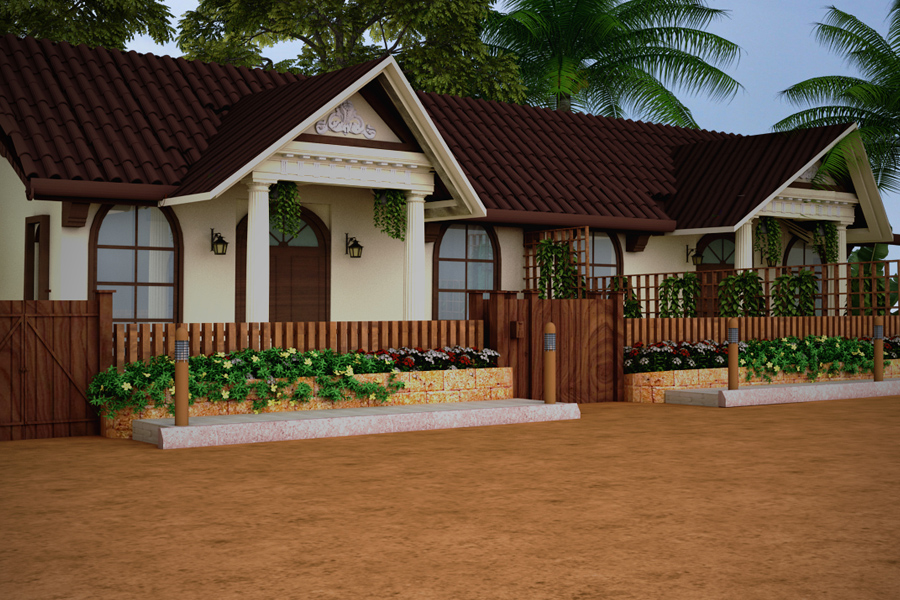 A tropical vibe single story duplex