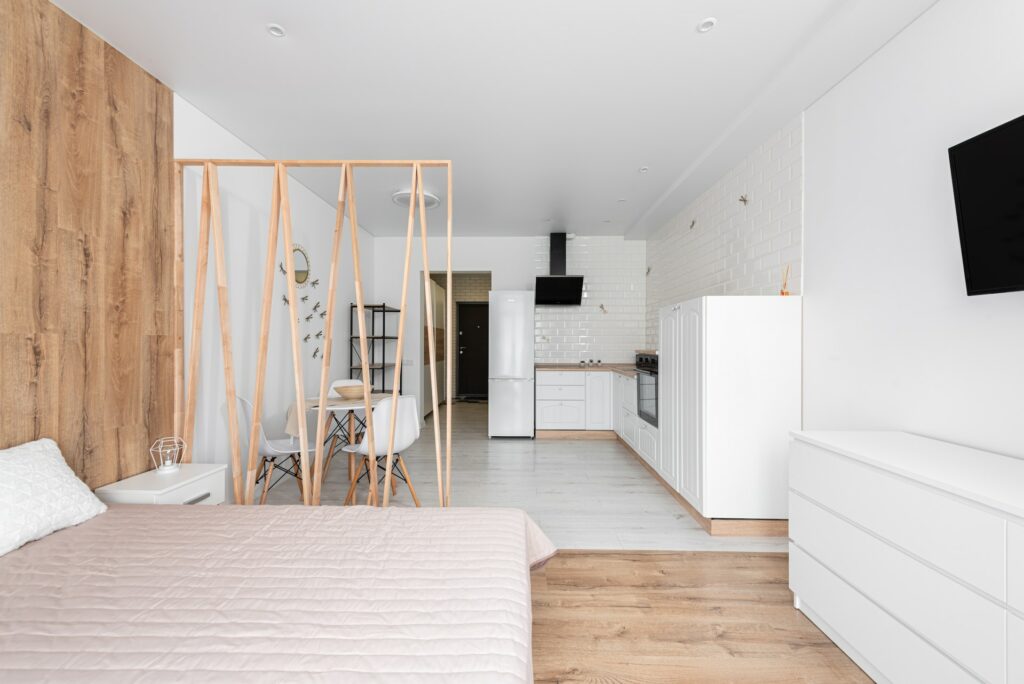 Bamboo Screen As Open Kitchen Partition Bamboo Screen As Open Kitchen Partition