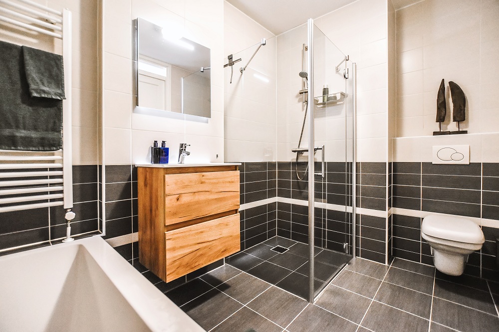 Classic Bathroom Flooring Traditional bathroom with timeless flooring