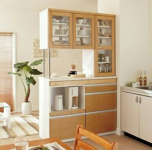 Crockery Storage Unit as Kitchen Partition Crockery Storage Unit as Kitchen Partition