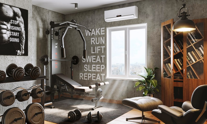 Entertainment Room with Gym Area