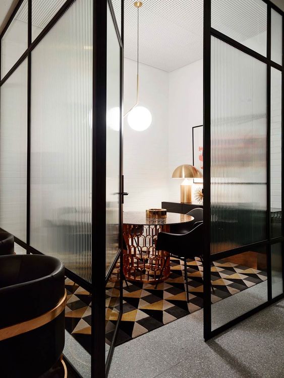Fluted Glass Wall Partition Fluted Glass Wall Partition