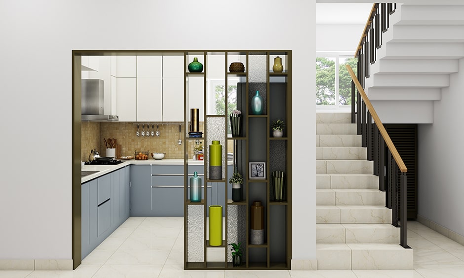 Open Display Shelves as Partition Open Display Shelves as Partition