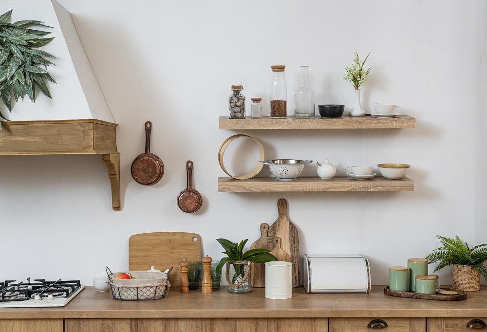 Sleek Modern Open Shelves