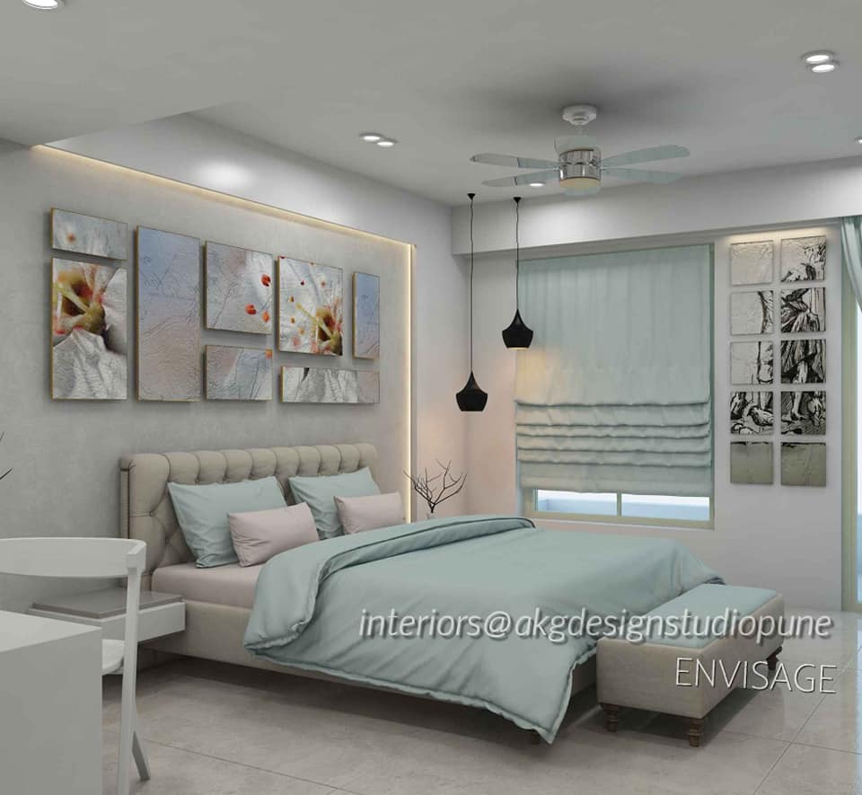 Sparkling white bedroom with white marble tiles
