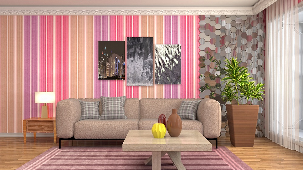Vertical Stipes For Small Living Room Design Vertical Stipes For Small Living Room Design
