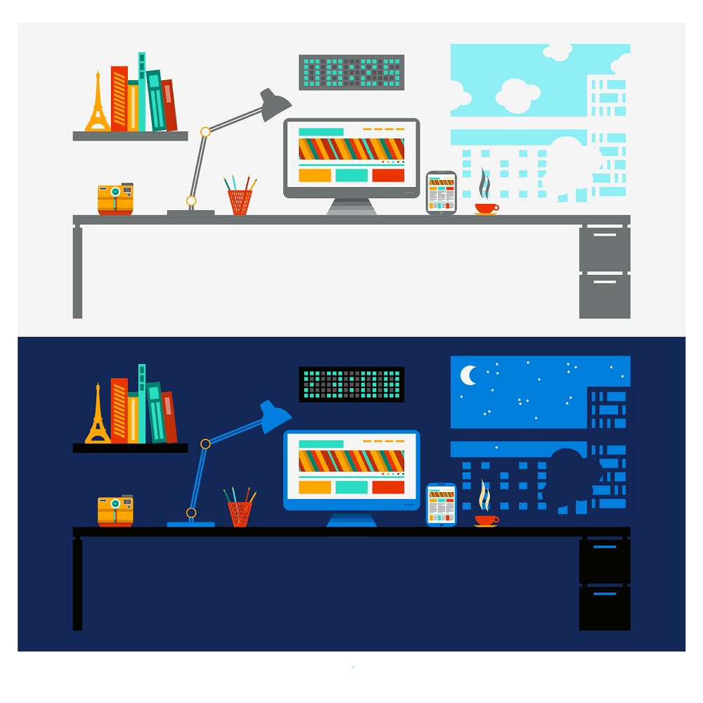 Adequate room light for study during day and night Adequate room light for study during day and night