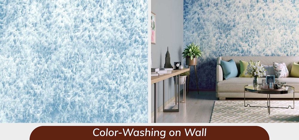 Colourwash effect on wall Colourwash effect on wall
