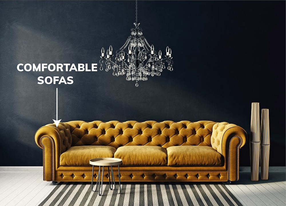 Comfortable sofas in traditional sitting room Comfortable sofas in traditional sitting room