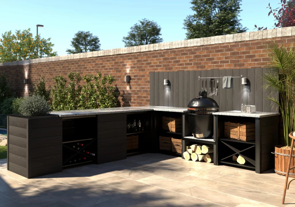 Compact Cooking in Outdoor Kitchen Compact Cooking in Outdoor Kitchen