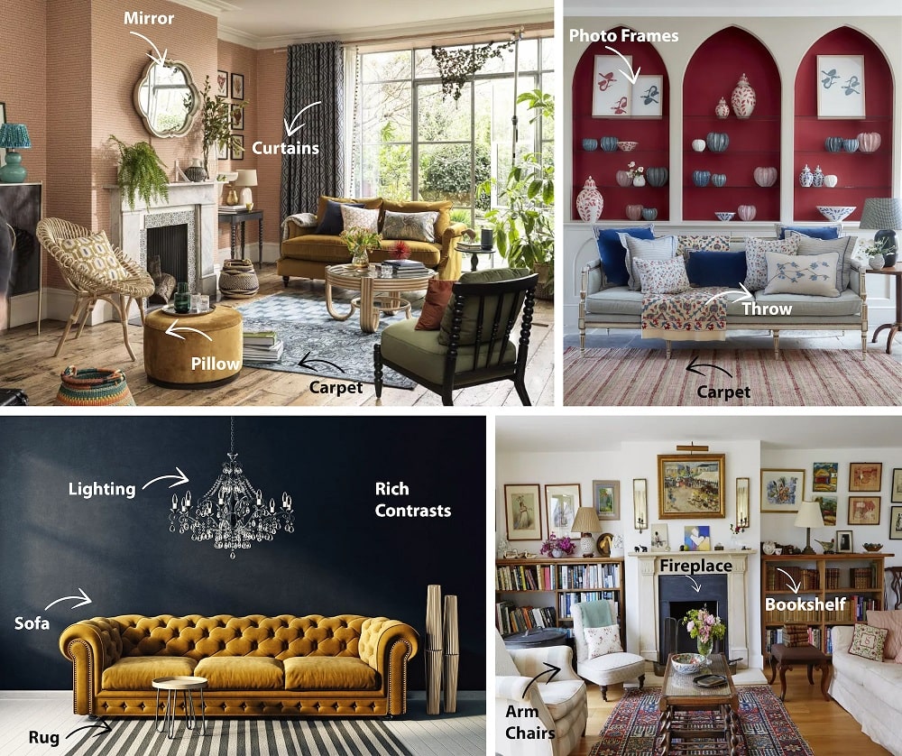 Elements of traditional sitting room Elements of traditional sitting room
